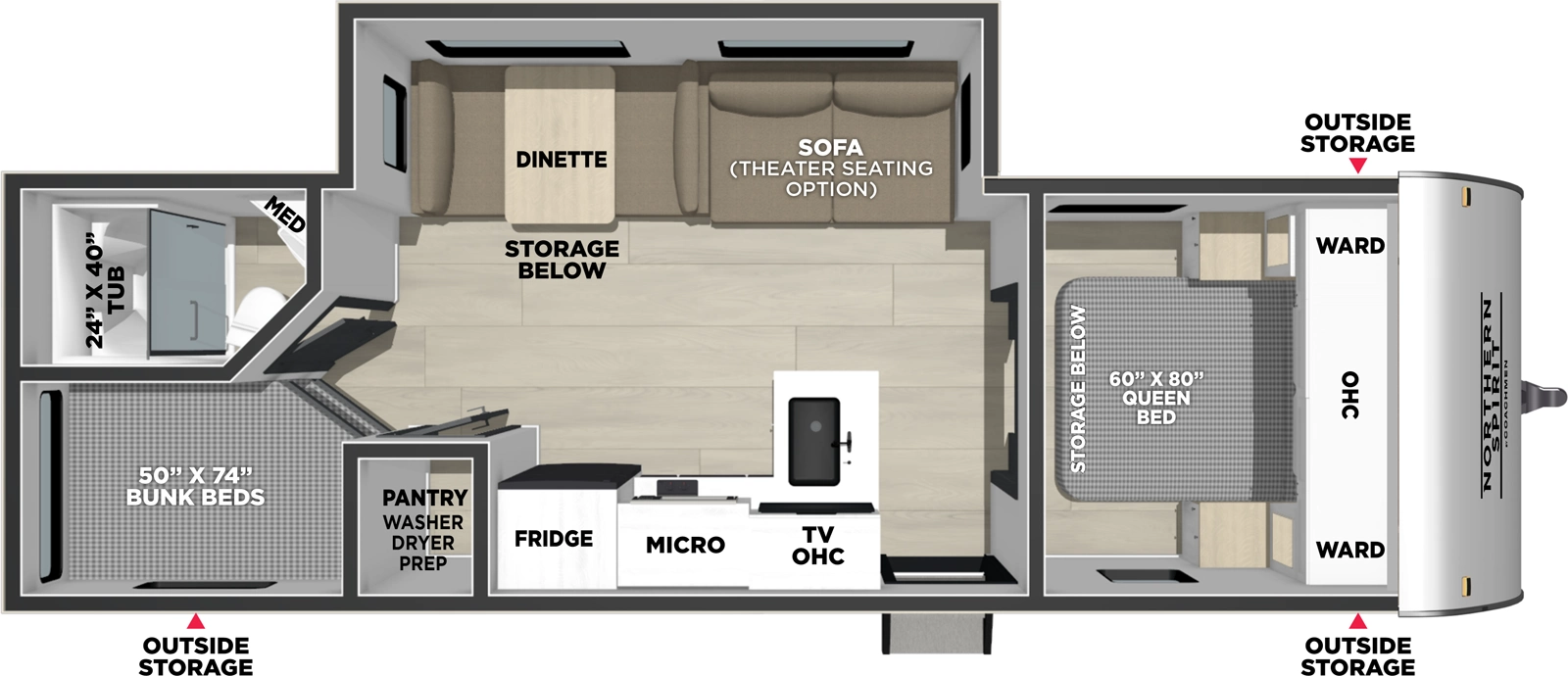 Northern Spirit Se 26BH Floorplan